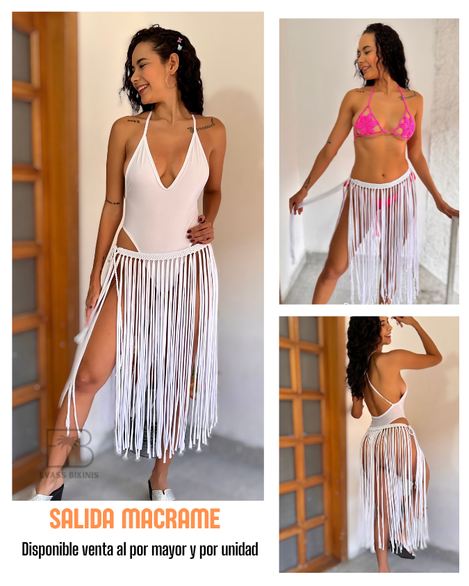 macrame S-tiras blanca